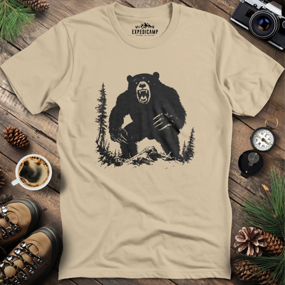 Roaring Grizzly Bear T-Shirt – Fierce Wilderness Predator Design