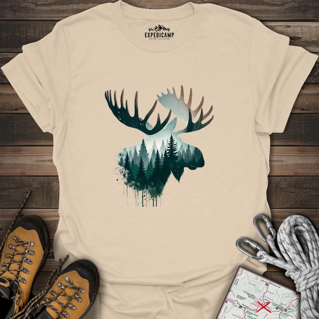 Double Exposure Moose T-Shirt