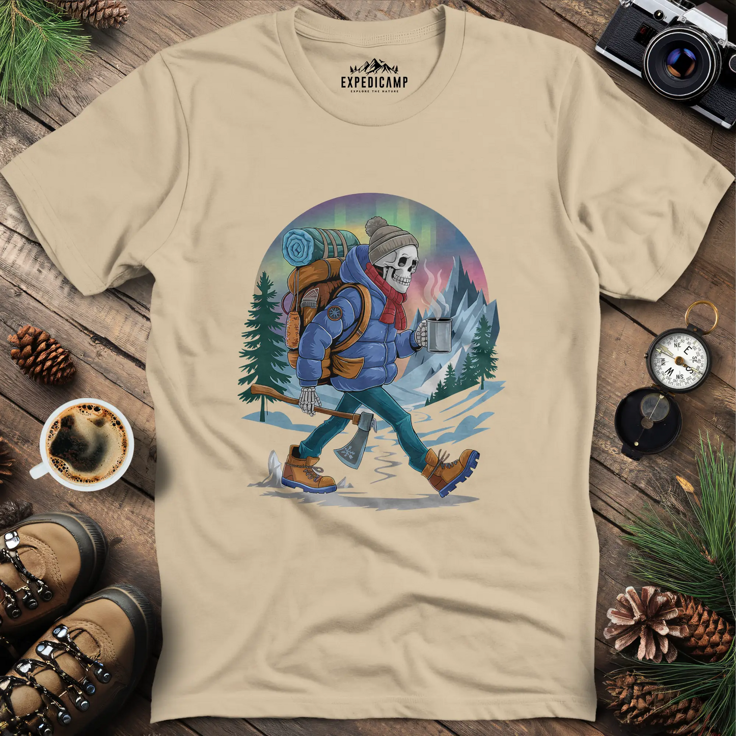 Aurora Skeleton Hiker T-Shirt