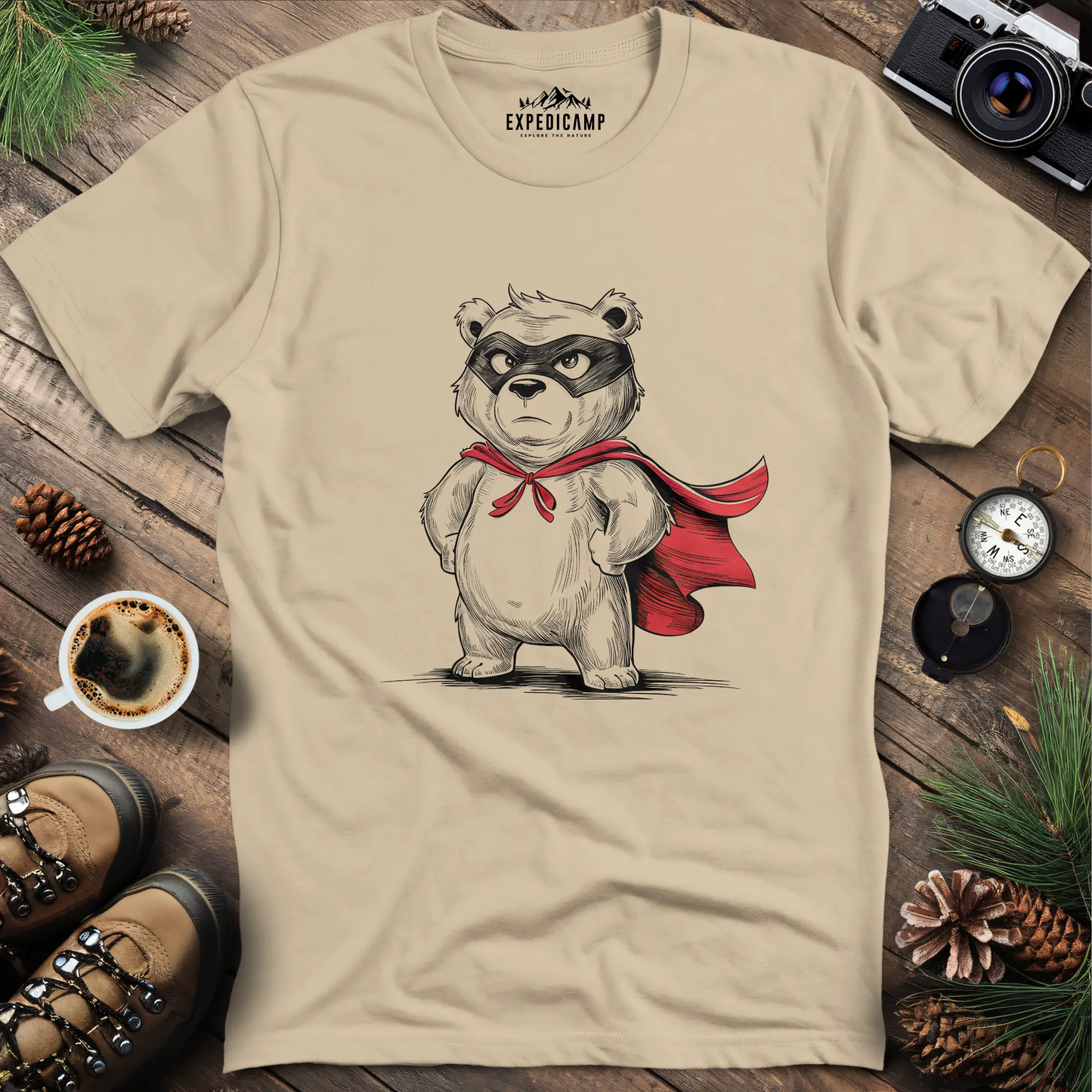 Heroic Bear with Red Cape T-Shirt