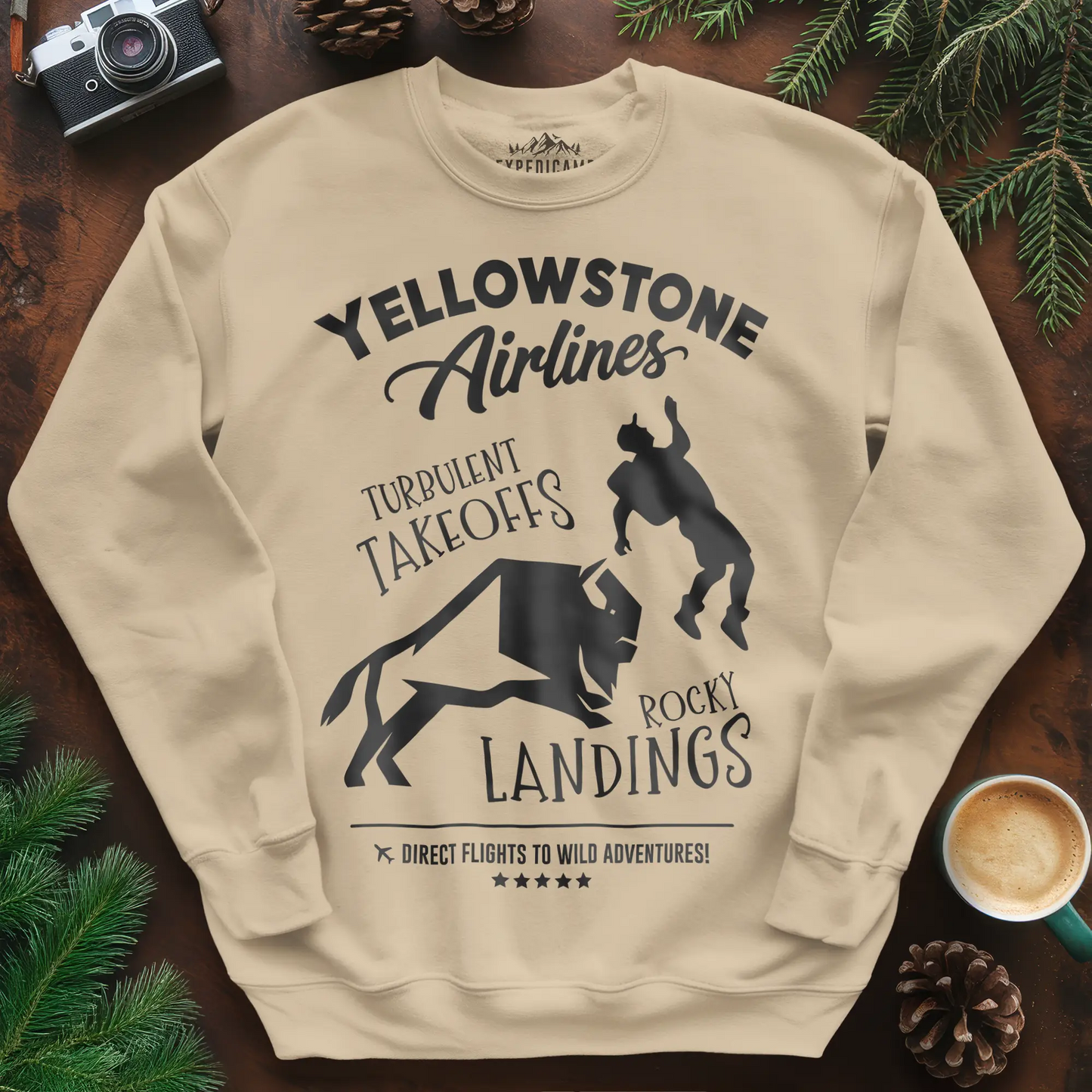 Yellowstone Airlines Sweatshirt - Turbulent Takeoffs & Rocky Landings