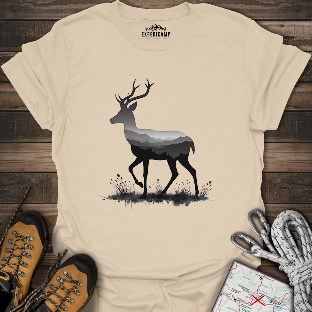 Pronghorn Antelope Silhouette T-Shirt