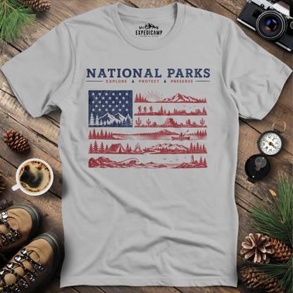 USA National Parks Flag T-Shirt