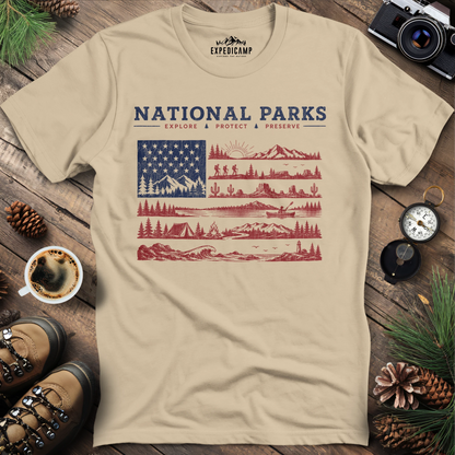 USA National Parks Flag T-Shirt