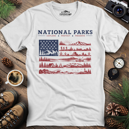 USA National Parks Flag T-Shirt