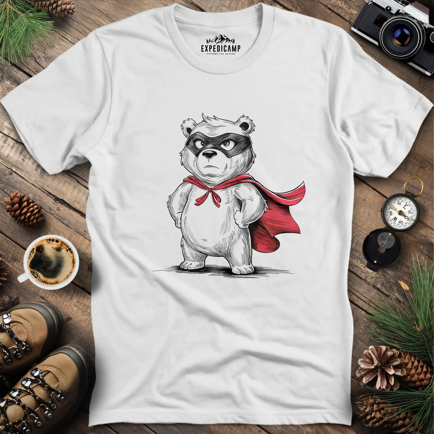 Heroic Bear with Red Cape T-Shirt