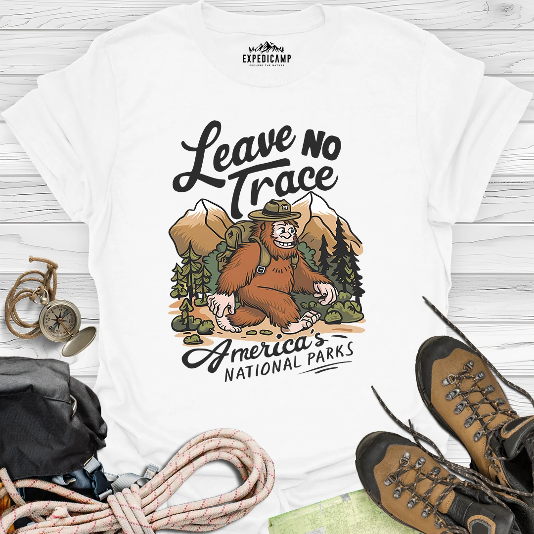 Bigfoot Leave No Trace America's National Parks T-Shirt