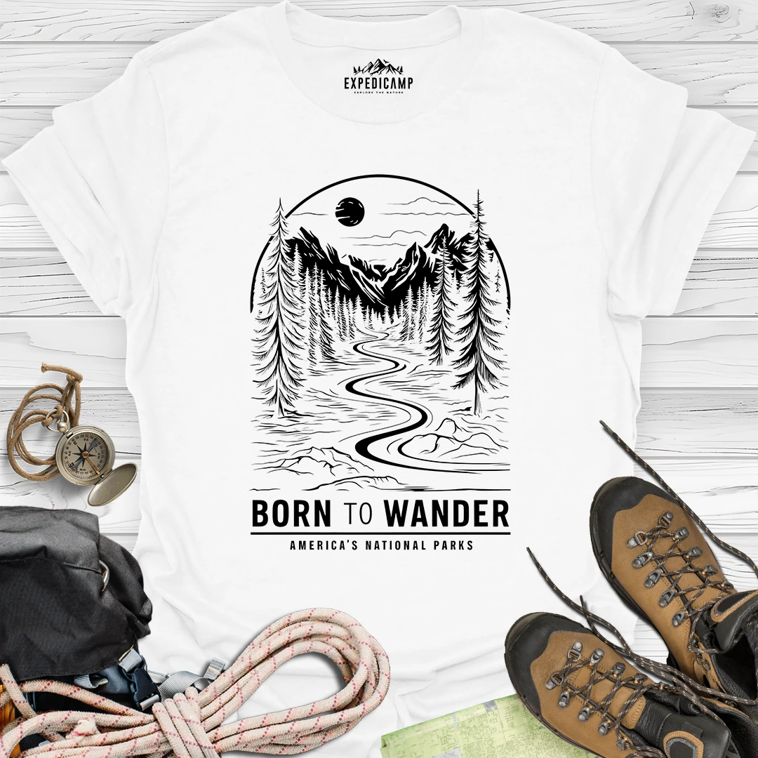 Born To Wander America's National Parks T-Shirt