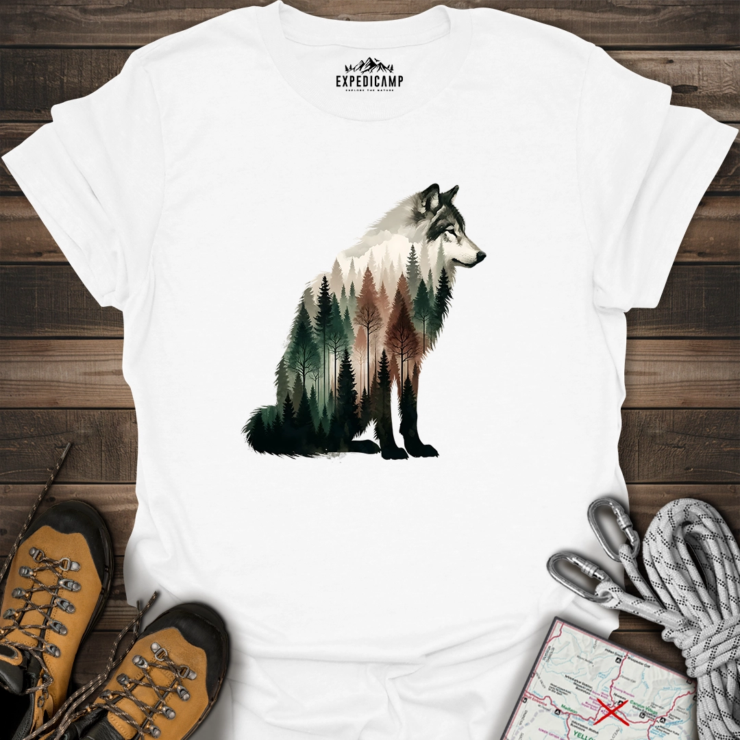 Double Exposure Wolf T-Shirt