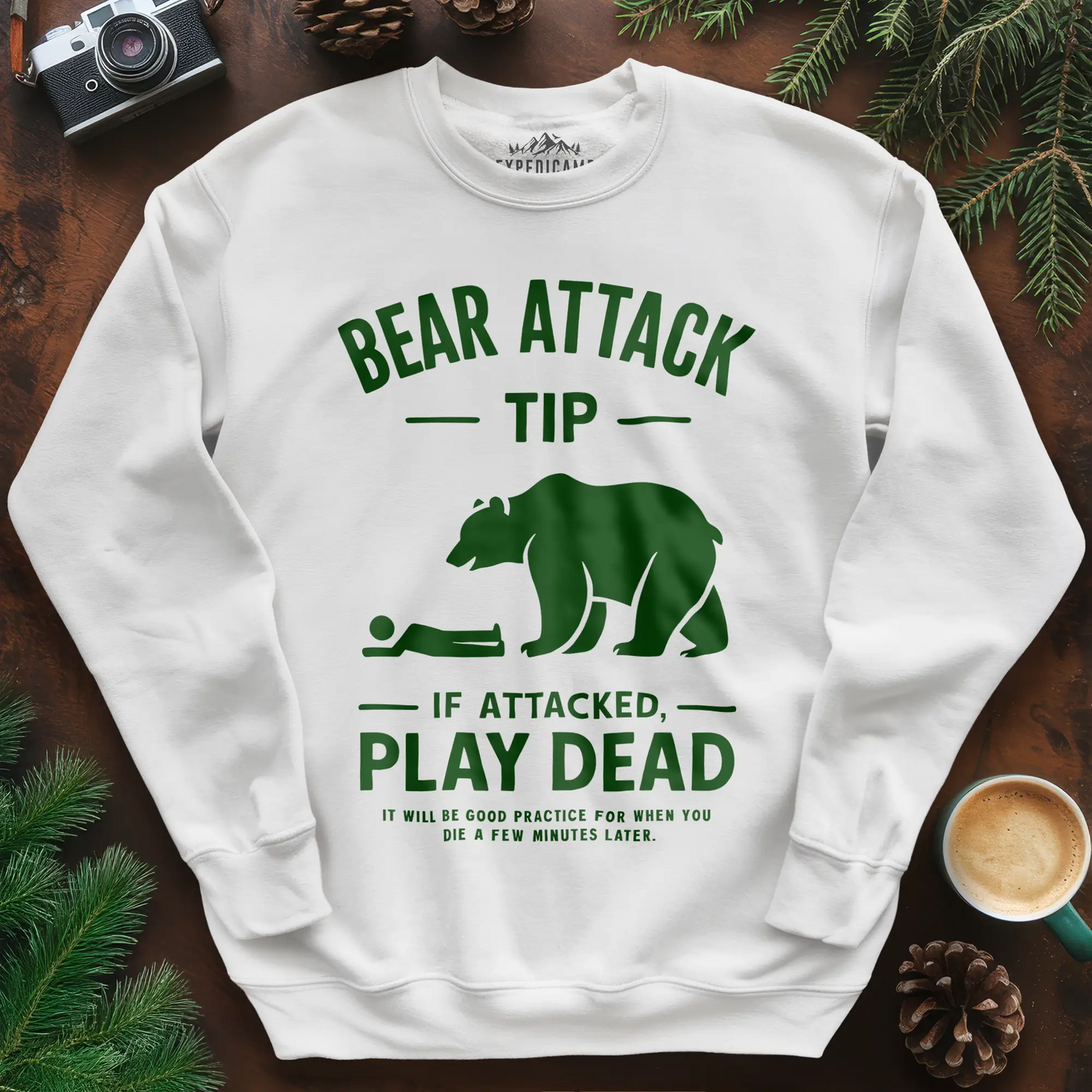 Bear Attack Tip Sweatshirt – Funny Wilderness Survival Sweatshirt