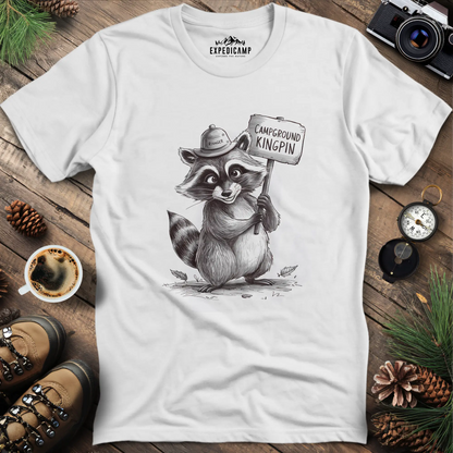 Campground Kingpin Raccoon T-Shirt