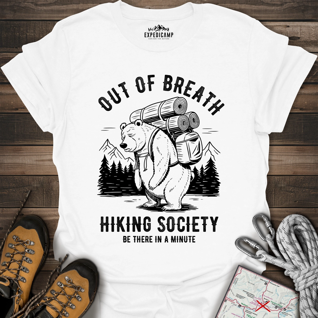 Out Of Breath Hiking Society Bear T-Shirt