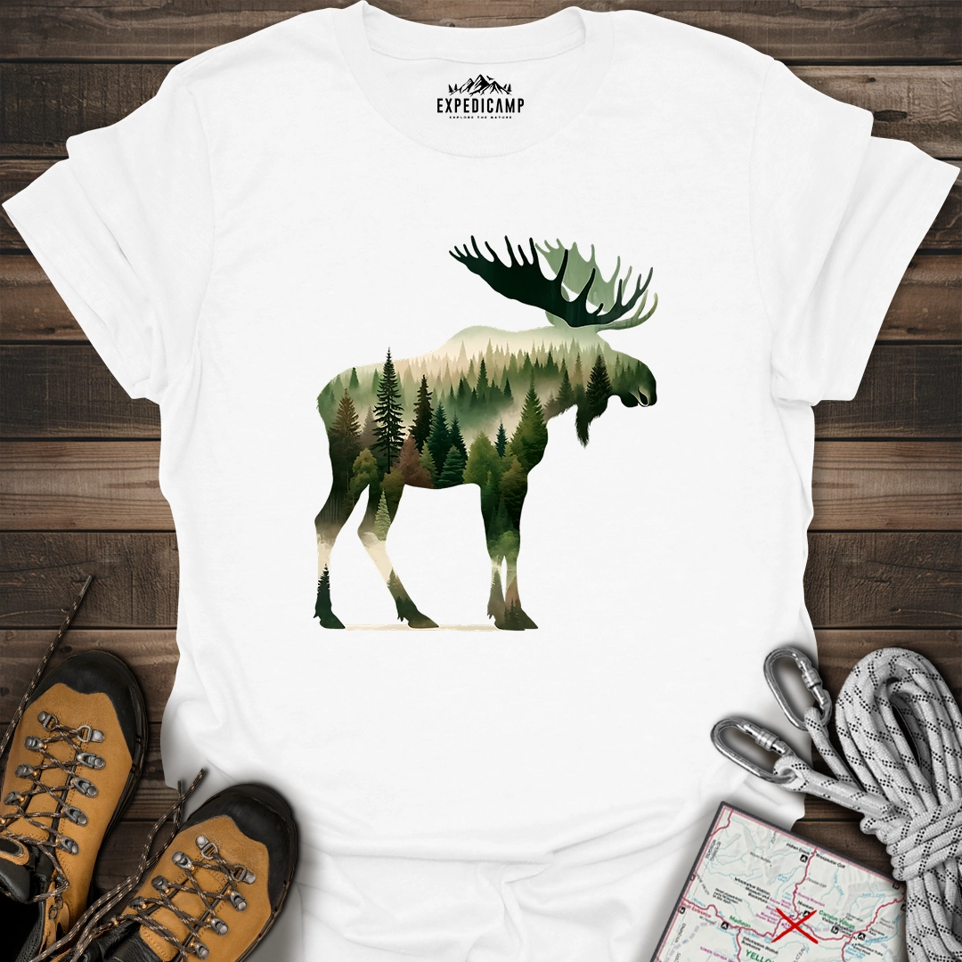 Double Exposure Moose Forest T-Shirt