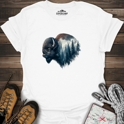 Double Exposure Bison T-Shirt