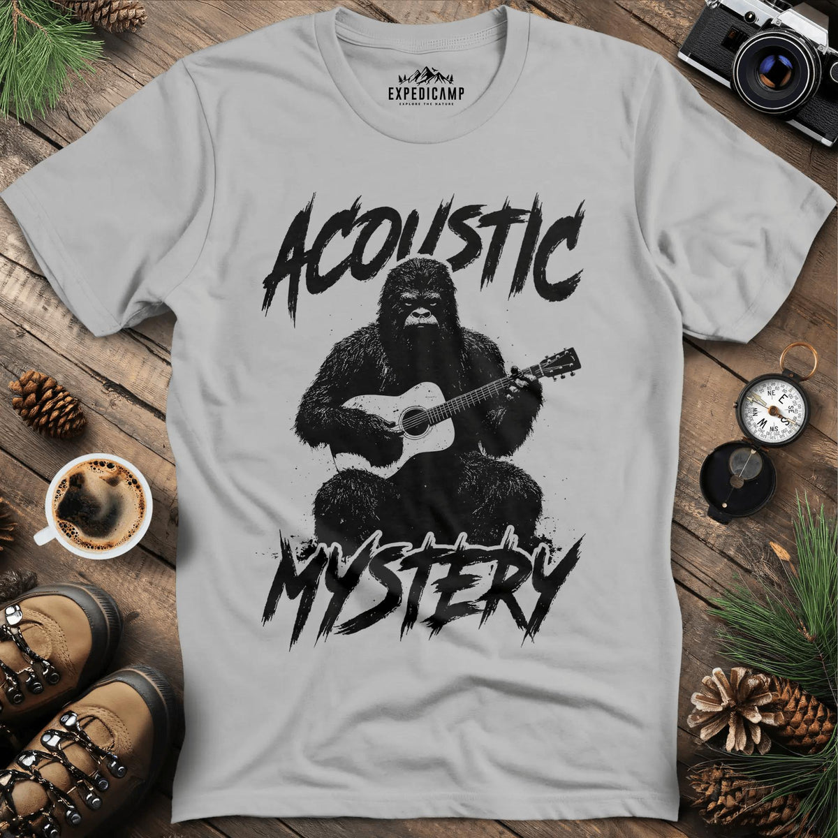 Acoustic Mystery Music Bigfoot – Ice Grey – Outdoor apparel for travel, hiking, camping, and nature lovers – ExpediCamp