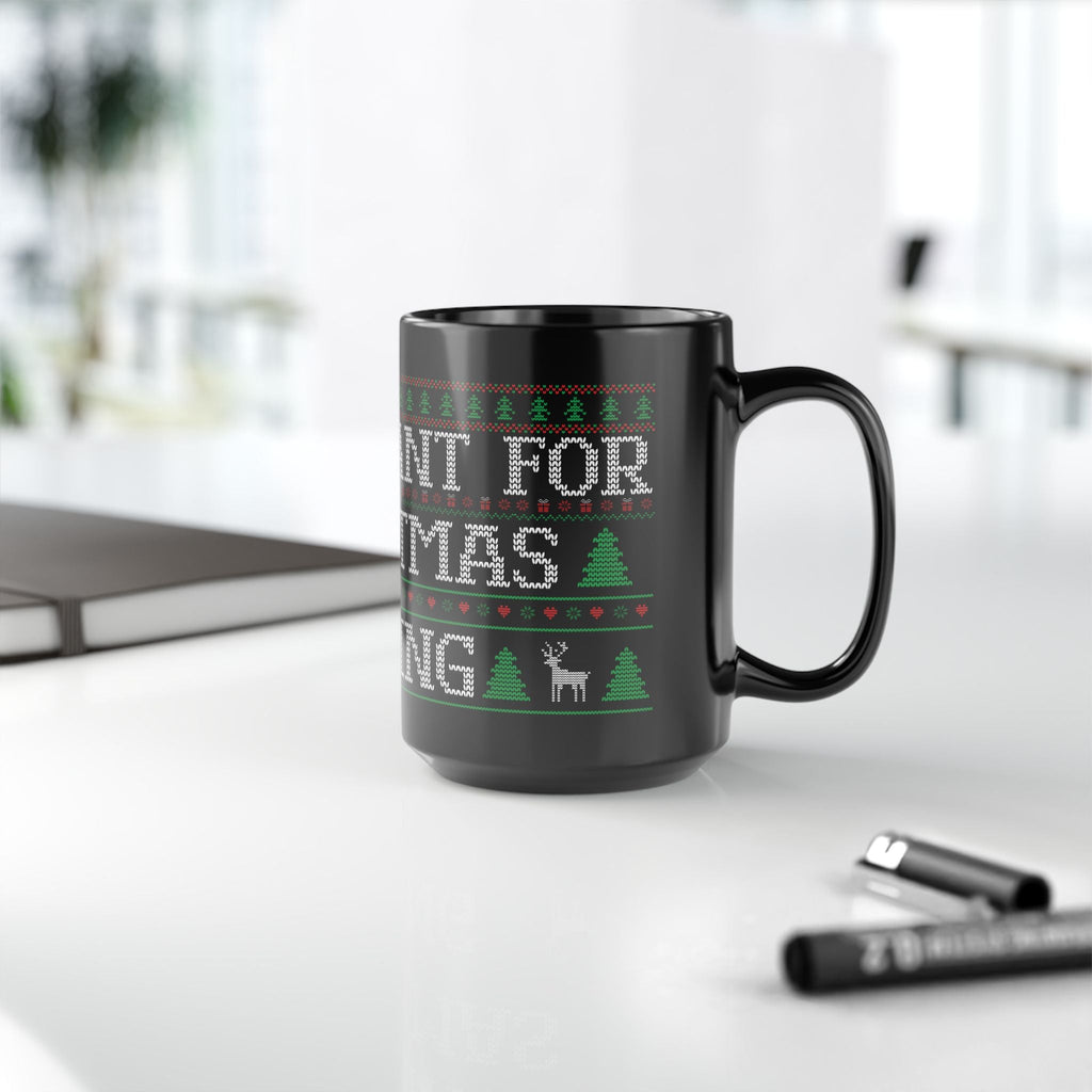 All I Want For Christmas Is Hiking Black Ceramic Mug – – Outdoor apparel for travel, hiking, camping, and nature lovers – ExpediCamp