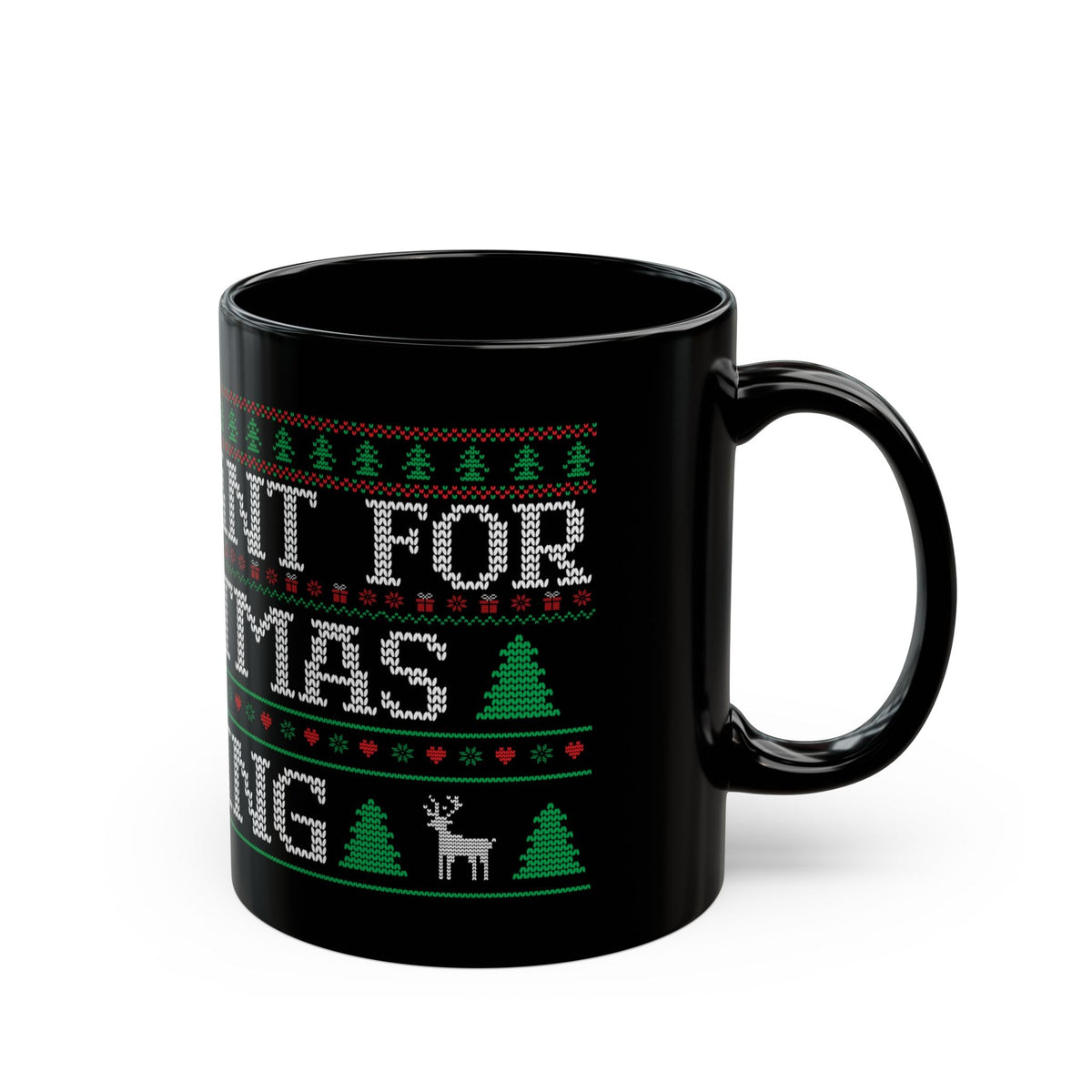 All I Want For Christmas Is Hiking Black Ceramic Mug – – Outdoor apparel for travel, hiking, camping, and nature lovers – ExpediCamp