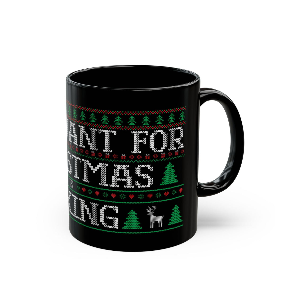 All I Want For Christmas Is Hiking Black Ceramic Mug – – Outdoor apparel for travel, hiking, camping, and nature lovers – ExpediCamp