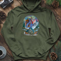 Aurora Skeleton Hiker Hoodie – Military Green – Outdoor apparel for travel, hiking, camping, and nature lovers – ExpediCamp