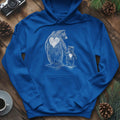 Bear Family Love Hoodie – Royal – Outdoor apparel for travel, hiking, camping, and nature lovers – ExpediCamp