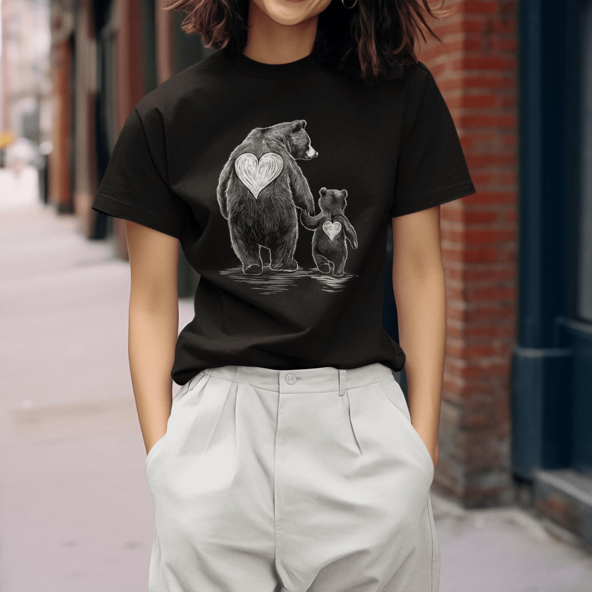 Bear Family Love T-Shirt – – Outdoor apparel for travel, hiking, camping, and nature lovers – ExpediCamp