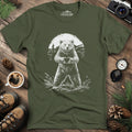Bear Heart T-Shirt – Wilderness Love Design – Military Green – Outdoor apparel for travel, hiking, camping, and nature lovers – ExpediCamp