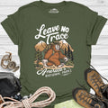 Bigfoot Leave No Trace America's National Parks T-Shirt – Military Green – Outdoor apparel for travel, hiking, camping, and nature lovers – ExpediCamp