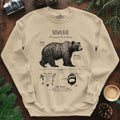 Brown Bear Anatomy Grizzly Biology Sweatshirt – Sand – Outdoor apparel for travel, hiking, camping, and nature lovers – ExpediCamp