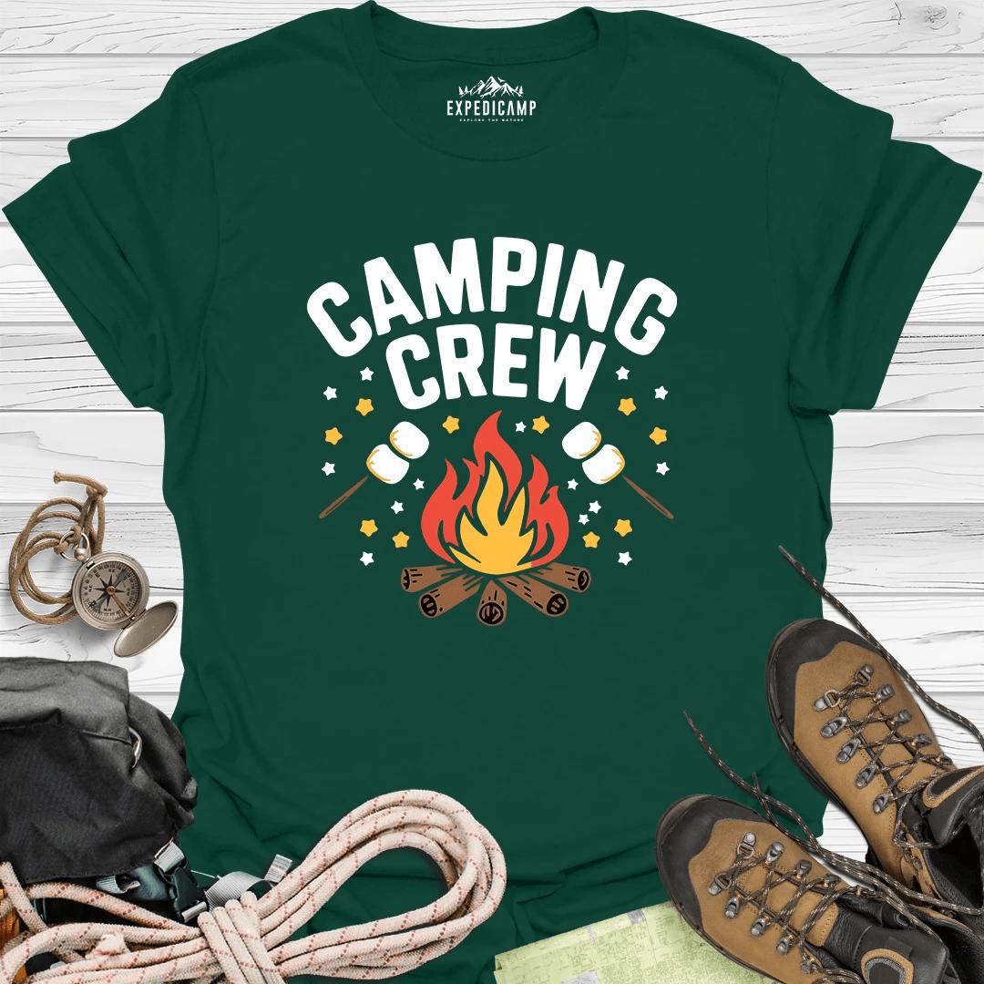 Camping Crew - Family Trip T-Shirt – Forest Green – Outdoor apparel for travel, hiking, camping, and nature lovers – ExpediCamp
