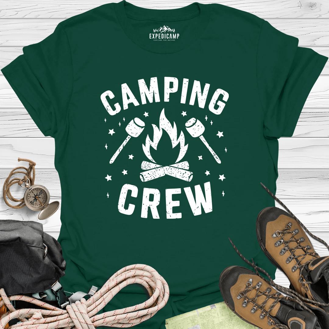 Camping Crew - Family Trip T-Shirt – Forest Green – Outdoor apparel for travel, hiking, camping, and nature lovers – ExpediCamp