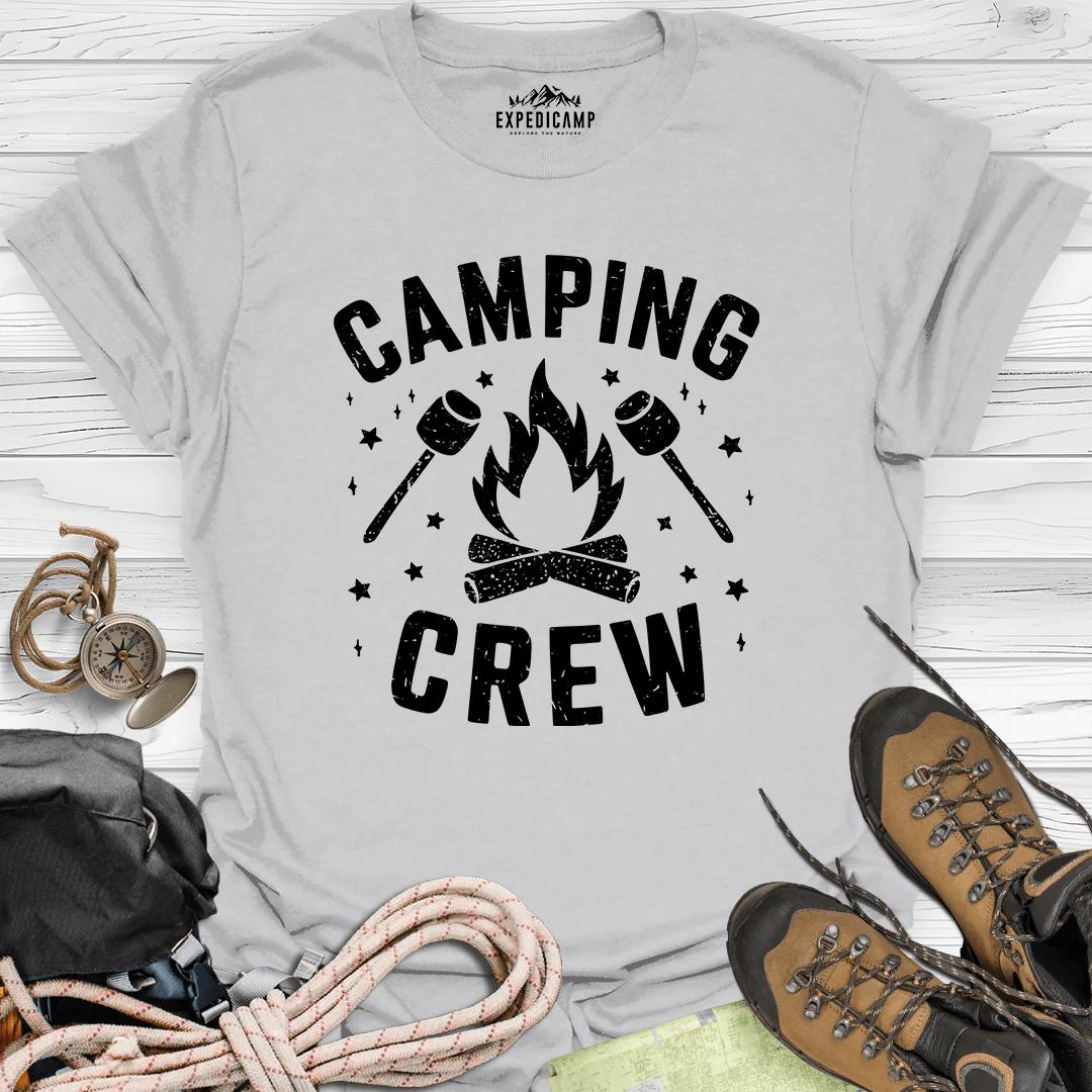 Camping Crew - Family Trip T-Shirt – Ice Grey – Outdoor apparel for travel, hiking, camping, and nature lovers – ExpediCamp