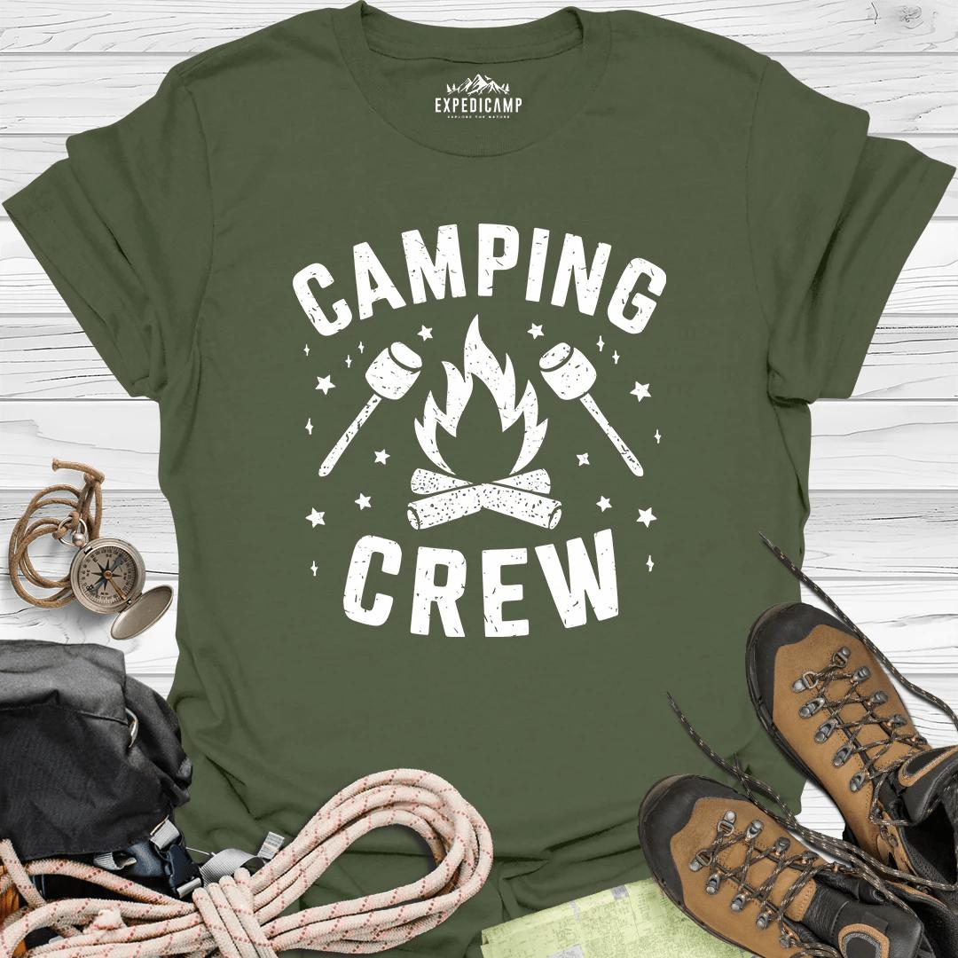 Camping Crew - Family Trip T-Shirt – Military Green – Outdoor apparel for travel, hiking, camping, and nature lovers – ExpediCamp