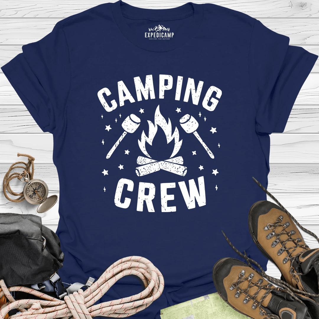Camping Crew - Family Trip T-Shirt – Navy – Outdoor apparel for travel, hiking, camping, and nature lovers – ExpediCamp