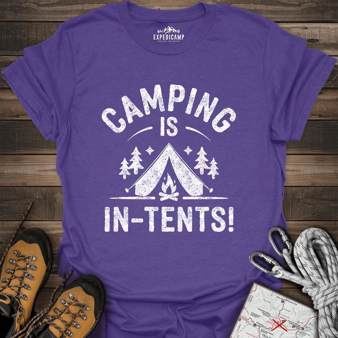 Camping Is In-Tens T-Shirt – Heather Purple – Outdoor apparel for travel, hiking, camping, and nature lovers – ExpediCamp