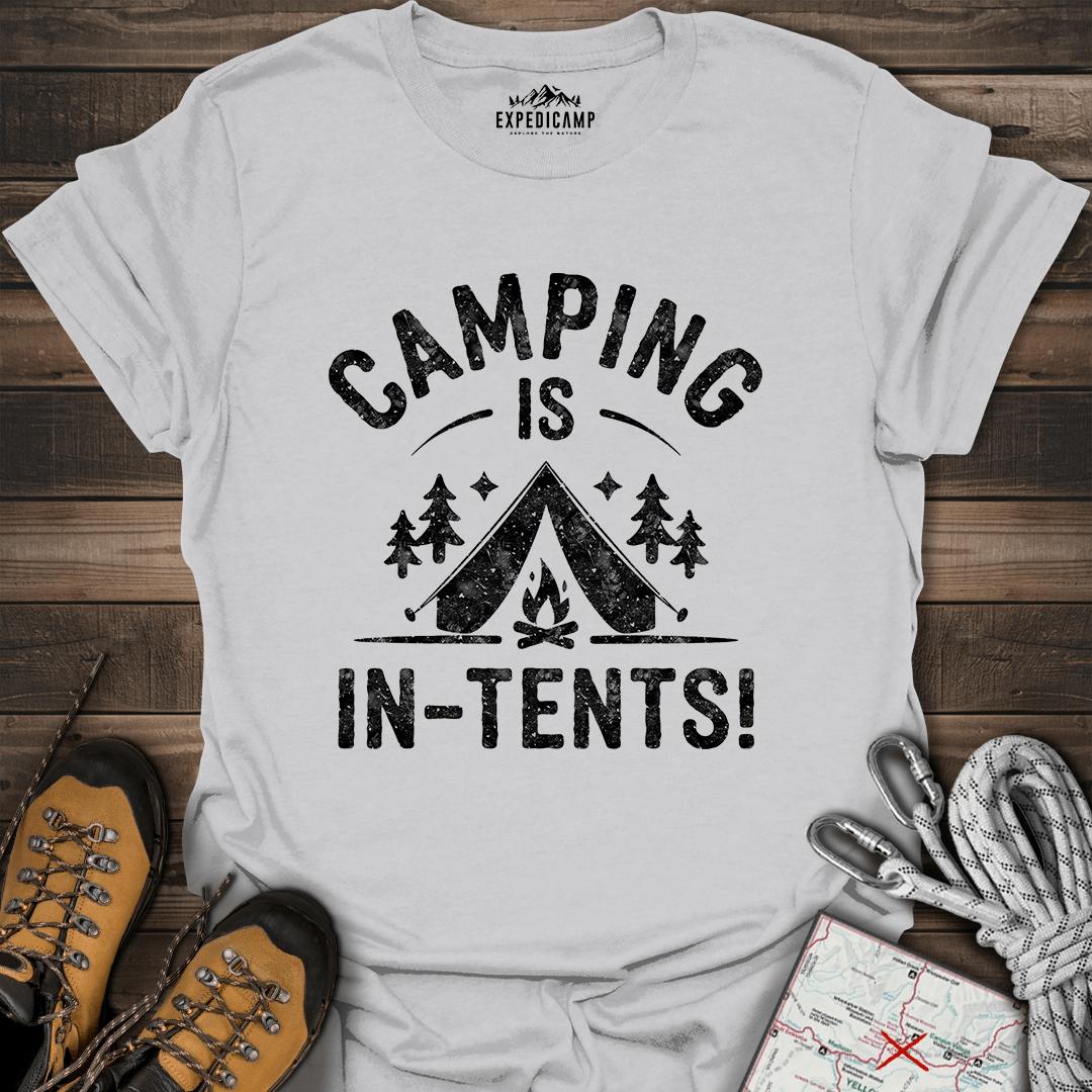Camping Is In-Tens T-Shirt – Ice Grey – Outdoor apparel for travel, hiking, camping, and nature lovers – ExpediCamp