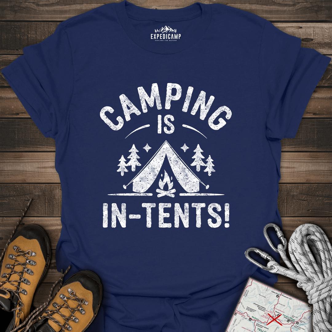 Camping Is In-Tens T-Shirt – Navy – Outdoor apparel for travel, hiking, camping, and nature lovers – ExpediCamp