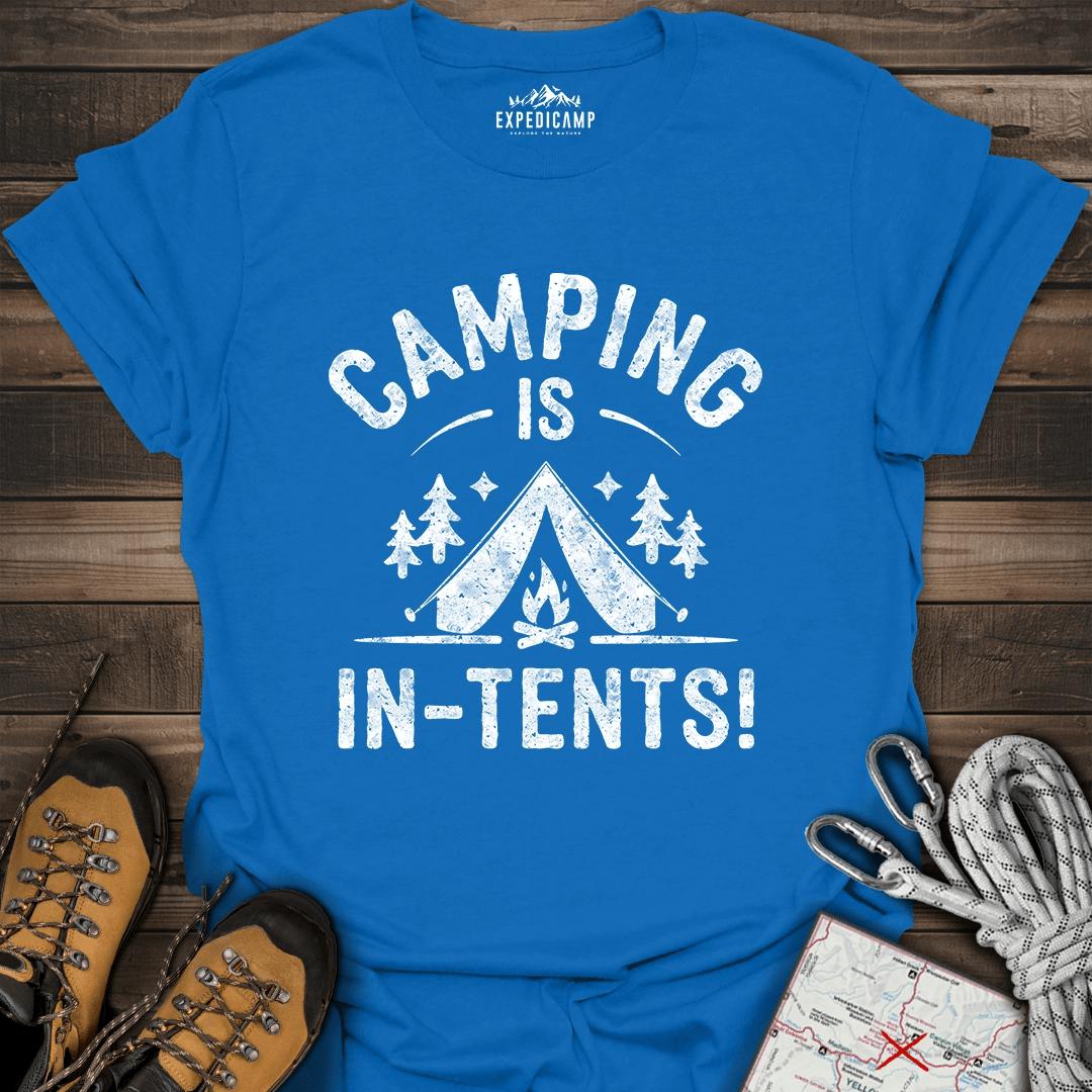 Camping Is In-Tens T-Shirt – Royal – Outdoor apparel for travel, hiking, camping, and nature lovers – ExpediCamp