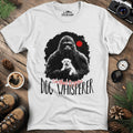 Certified Cryptid Dog Whisperer Bigfoot T-Shirt – White – Outdoor apparel for travel, hiking, camping, and nature lovers – ExpediCamp