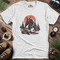 Charging Grizzly Bear T-Shirt – Epic Wilderness Bear Design – White – Outdoor apparel for travel, hiking, camping, and nature lovers – ExpediCamp
