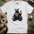 Chill Beer Bear T-Shirt – White – Outdoor apparel for travel, hiking, camping, and nature lovers – ExpediCamp