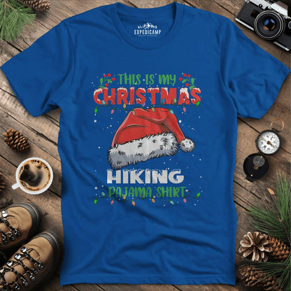 Christmas Hiking Pajama Shirt T-Shirt – Royal – Outdoor apparel for travel, hiking, camping, and nature lovers – ExpediCamp