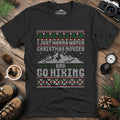 Christmas Movies and Hiking T-Shirt – Black – Outdoor apparel for travel, hiking, camping, and nature lovers – ExpediCamp