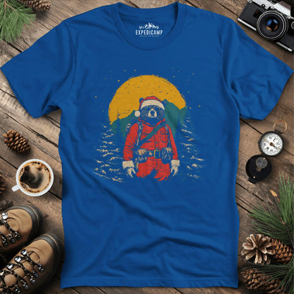 Cool Bear Santa T-Shirt – Royal – Outdoor apparel for travel, hiking, camping, and nature lovers – ExpediCamp