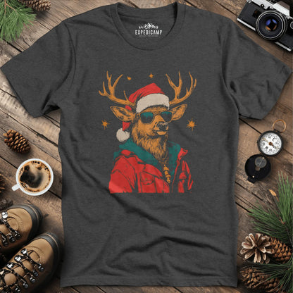 Cool Reindeer T-Shirt – Dark Heather – Outdoor apparel for travel, hiking, camping, and nature lovers – ExpediCamp