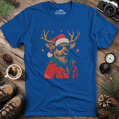 Cool Reindeer T-Shirt – Royal – Outdoor apparel for travel, hiking, camping, and nature lovers – ExpediCamp