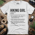 Definition Hiking Girl – White – Outdoor apparel for travel, hiking, camping, and nature lovers – ExpediCamp