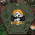 Denali National Park Sweatshirt – Military Green – Outdoor apparel for travel, hiking, camping, and nature lovers – ExpediCamp