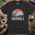 Denali Pixel Art T-Shirt – Black – Outdoor apparel for travel, hiking, camping, and nature lovers – ExpediCamp
