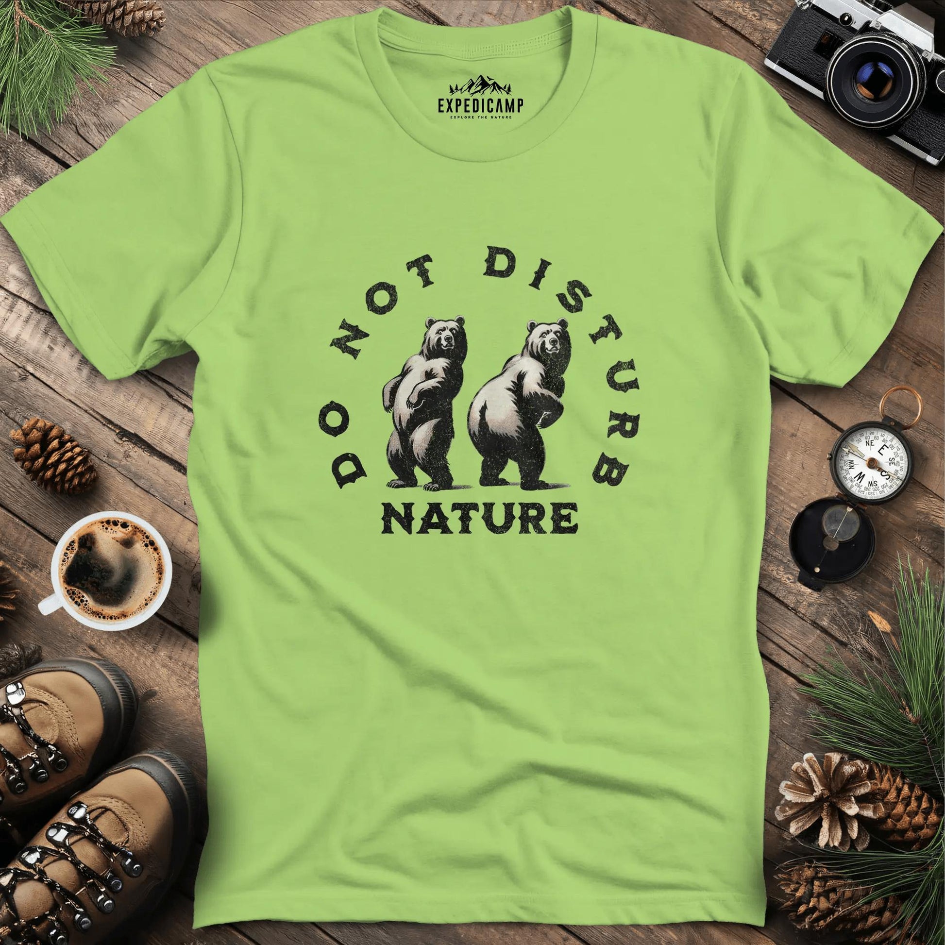 Do Not Disturb Nature - Bears T-Shirt – Kiwi – Outdoor apparel for travel, hiking, camping, and nature lovers – ExpediCamp
