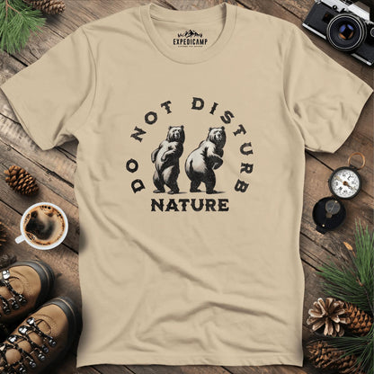 Do Not Disturb Nature - Bears T-Shirt – Sand – Outdoor apparel for travel, hiking, camping, and nature lovers – ExpediCamp